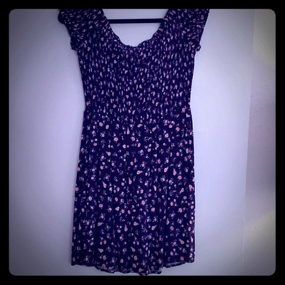 Mossimo Navy blue floral print dress